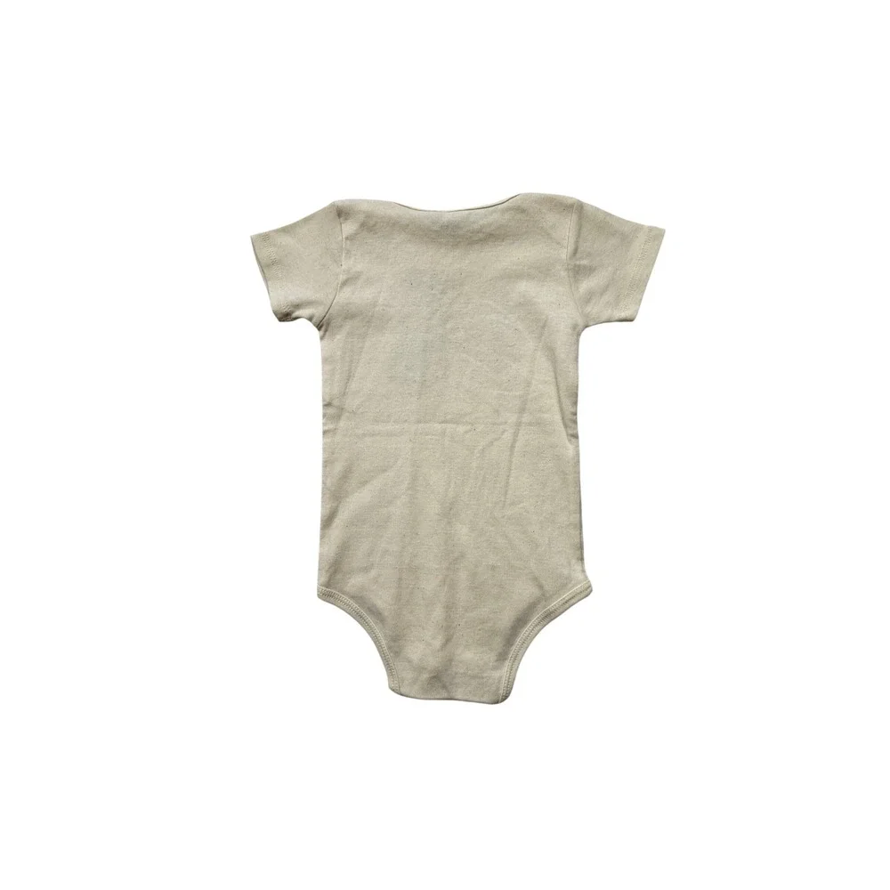 Soul Flower 100% Organic Cotton Baby Bodysuit Cream 12-18 Months NWT New